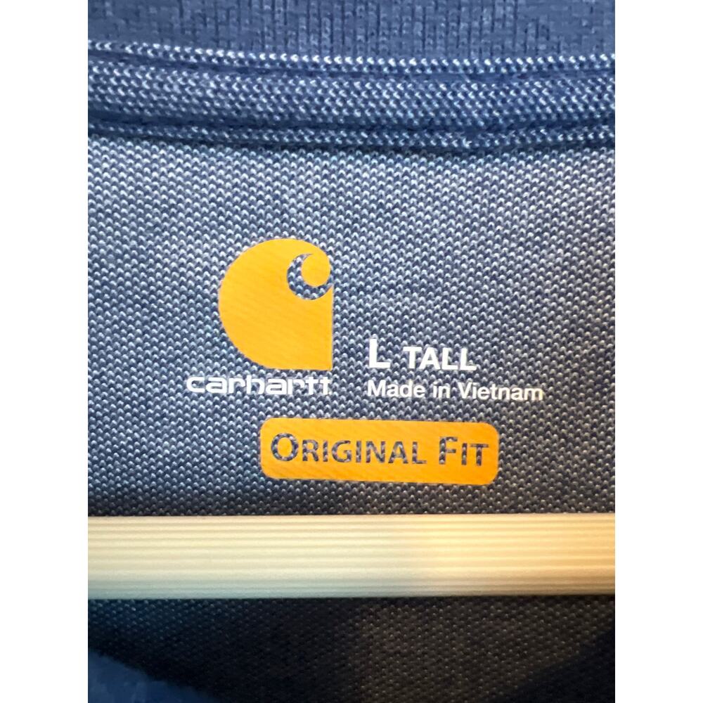 CarhartTmen original fit tall one pocket polo short sleeve shirt Size Large Tall - Picture 3 of 10